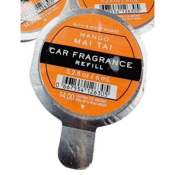 3 MANGO MAI TAI Bath & Body Works Car Fragrance Refill Scentportable NEW - Picture 2 of 5